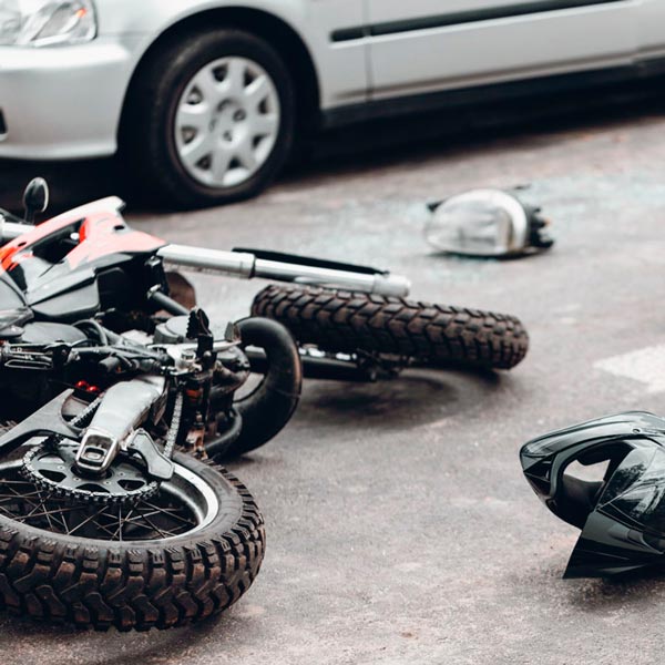 motorcycle on the ground