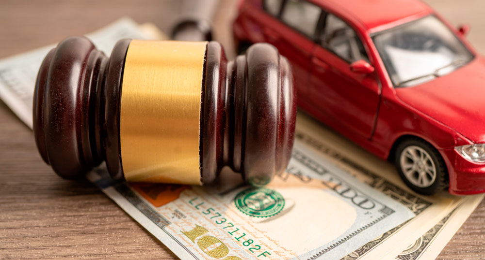 car, dollar and hammer